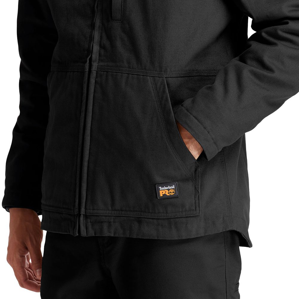 Chaquetas Timberland Argentina Hombre - Pro® Gritman Lined Lona - Negras - LHNQST-573